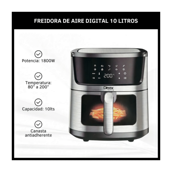 Freidora de Aire Dinax 10L - Image 3