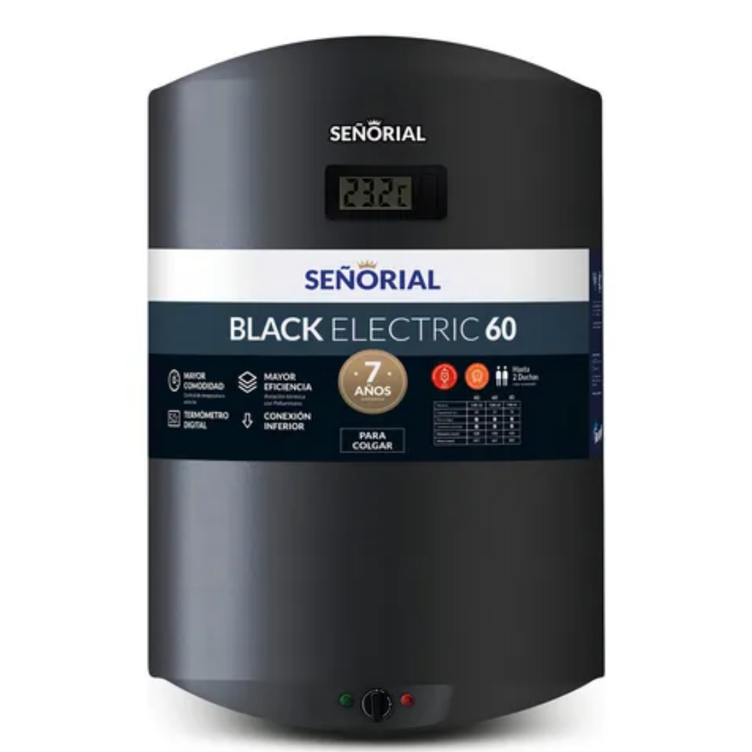 Termotanque Señorial Black 60 Litros Electrico