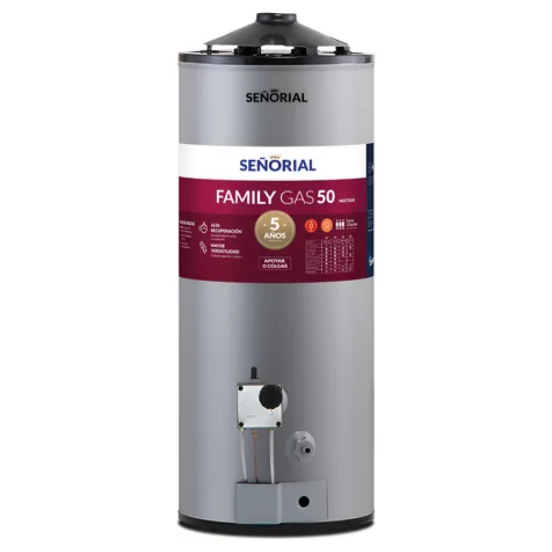 Termotanque Señorial Family 50 Litros Multigas